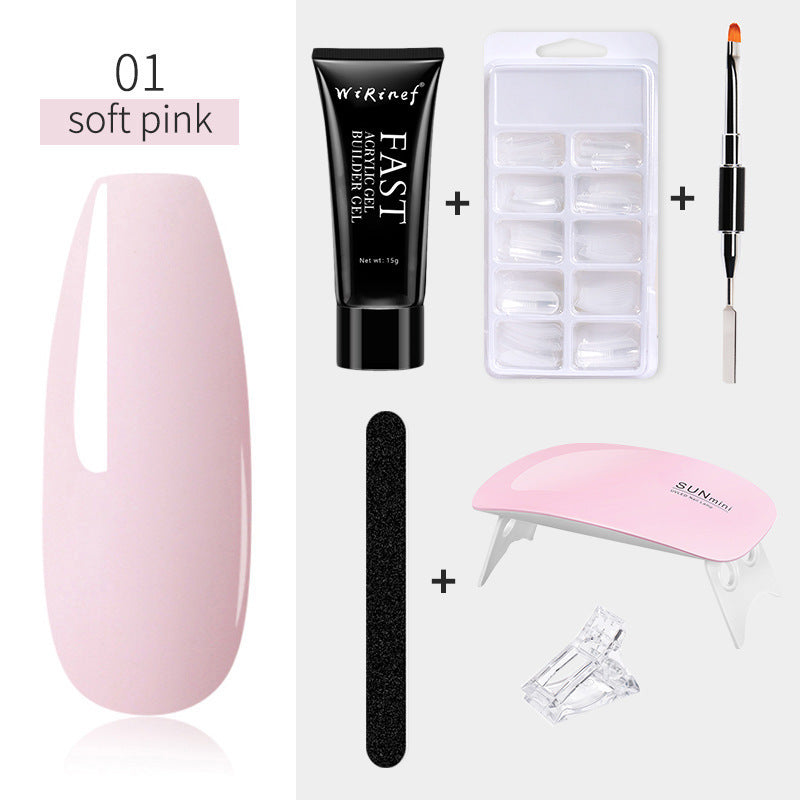 6 PCS Poly Extension Gel Nail Kit 15ml