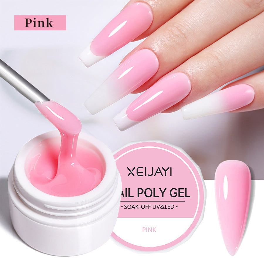 XEIJAYI 18 Colors Crystal Nail Poly Gel UV Phototherapy Glue 8g