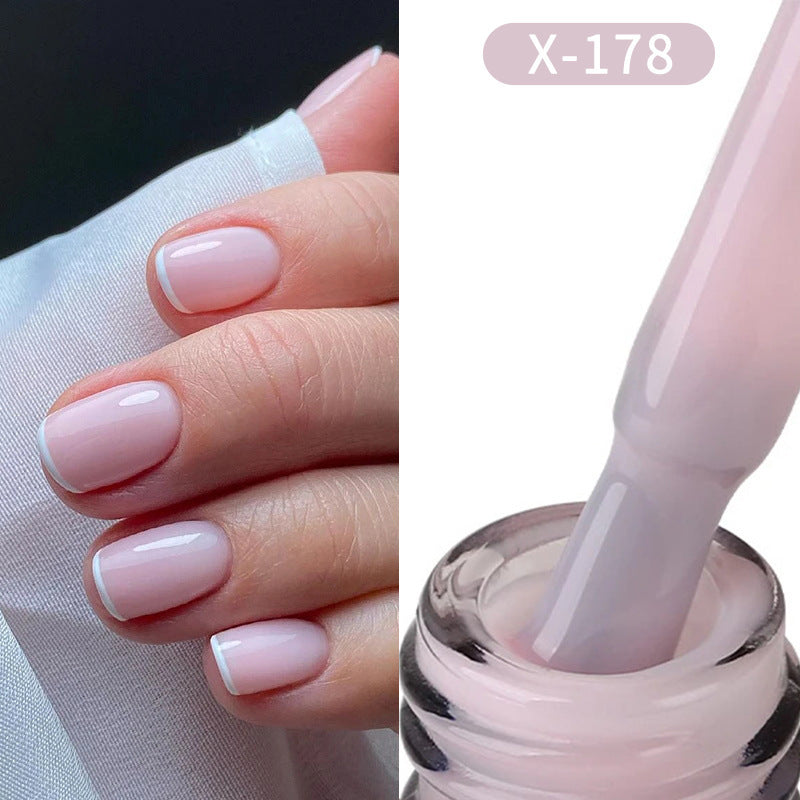 XEIJAYI UV GEL Nail Polish Nude Pink White Brown Ice Milk Colors Salon Gel Manicure Diy At Home Nail Art 7.3ml (0.25Fl. Oz)/pcs