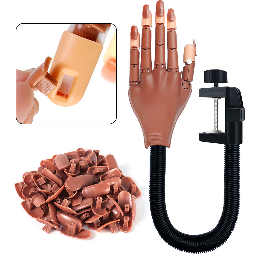 Flexible Moveable Practice Hand for Acrylic Nails