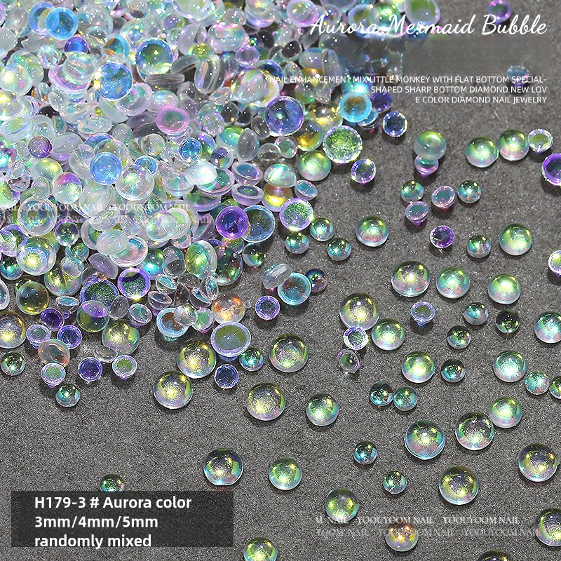 100pcs Clear Heart Nail Art Charms