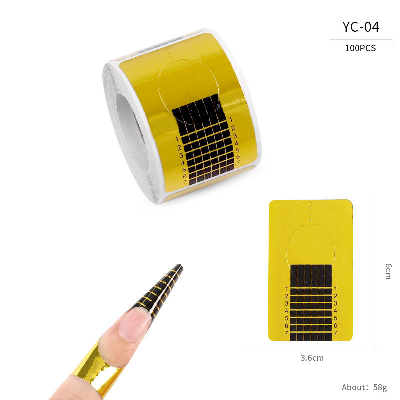 Nail art extension professional paper nail form100pcs