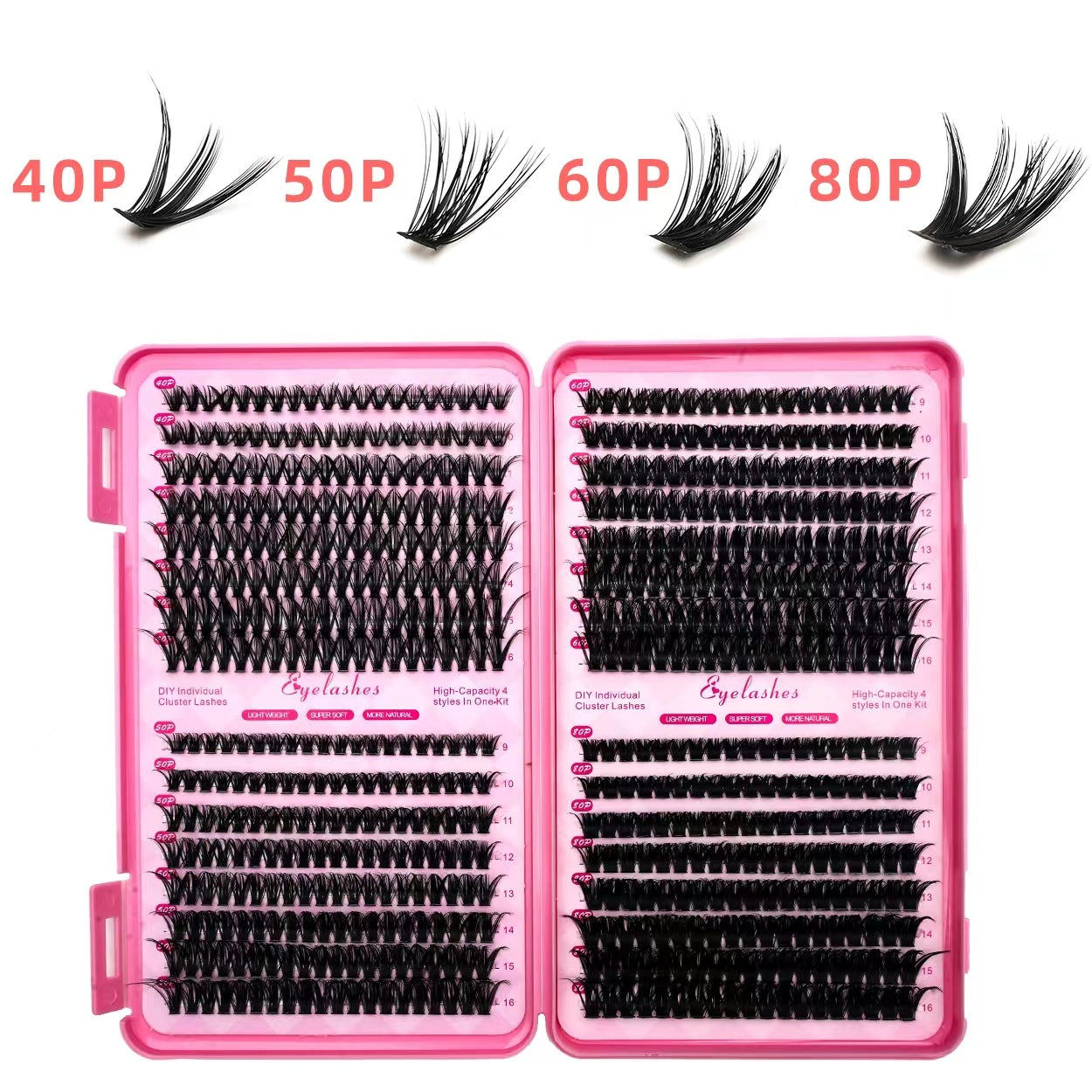 40P 50P 60P 80P Diy Cluster Eyelashes
