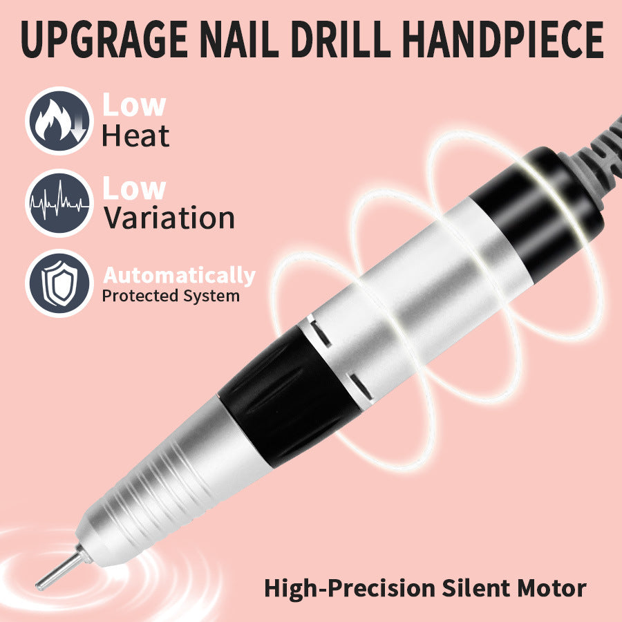 30W Professional Electric Nail File Efile Set with 6 Nail Drill Bits & Bands