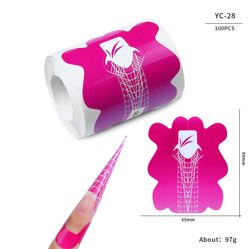Nail art extension professional paper nail form100pcs