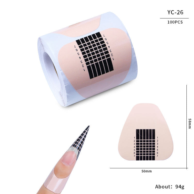 Nail art extension professional paper nail form100pcs