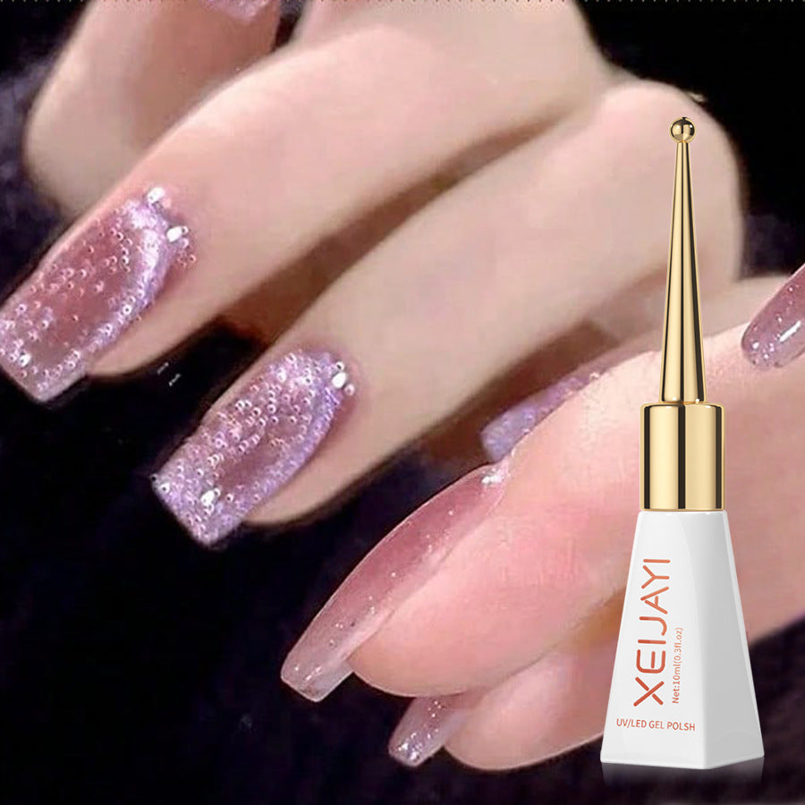 XEIJAYI Purple Cat's Eye Gel Polish UV Nail Gel Polish Gel Salon Gel Manicure Diy At Home Nail Art 10ml/0.3fl.oz/pcs