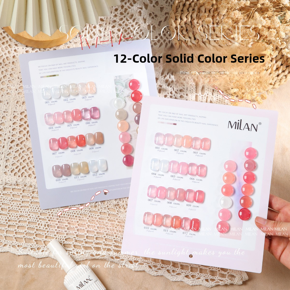 12 Colors Gel Polish Kit 15ml/pcs (with Display Board)
