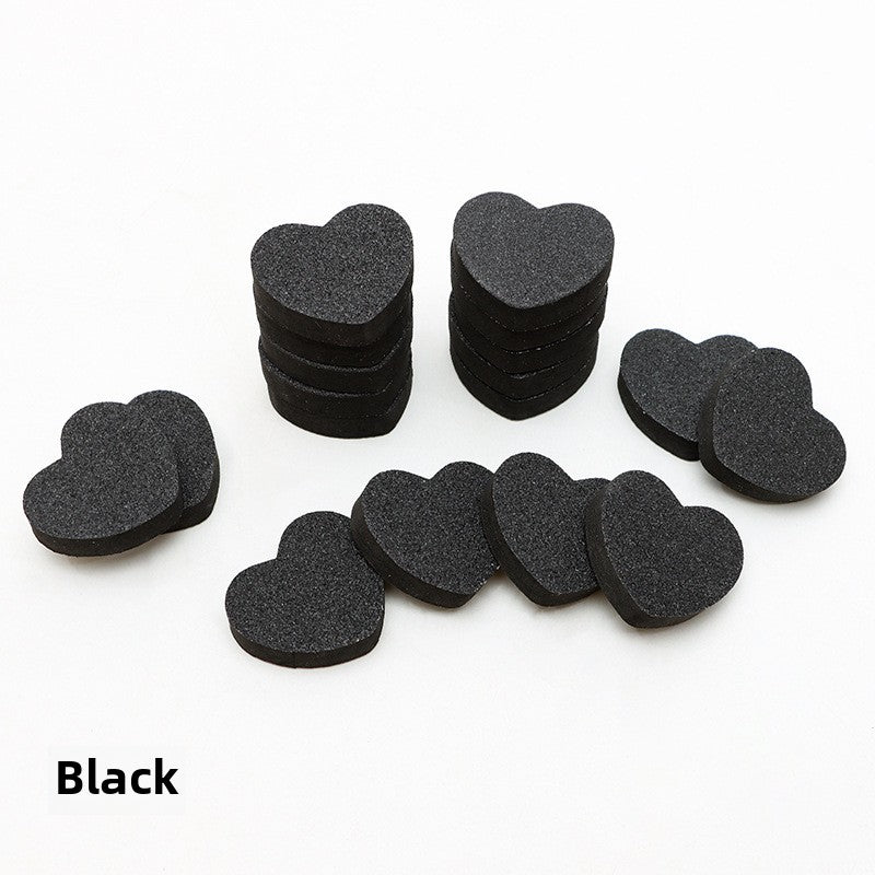 50PCS Heart Shape Mini Nail Buffer Block
