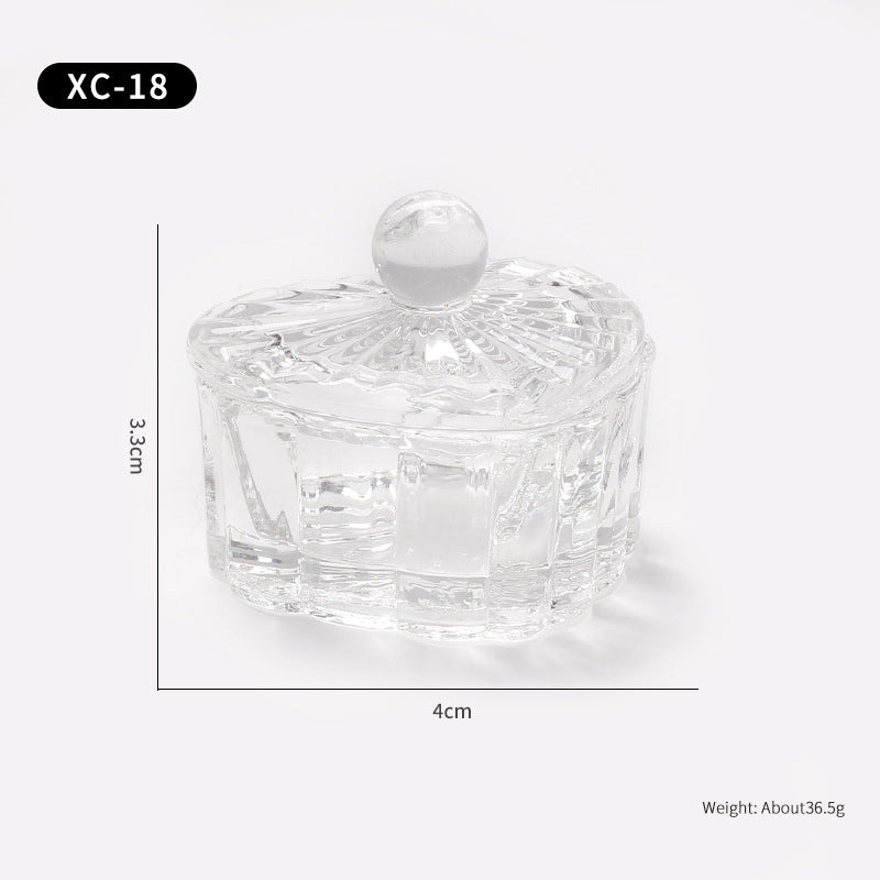 Multi-shaped Nail Art Acrylic Liquid Power Dappen Dish with Lid