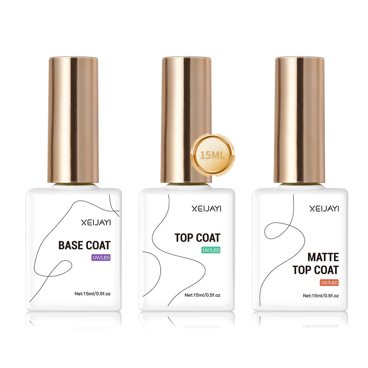 3pcs Base Coat Matte Top Coat Set