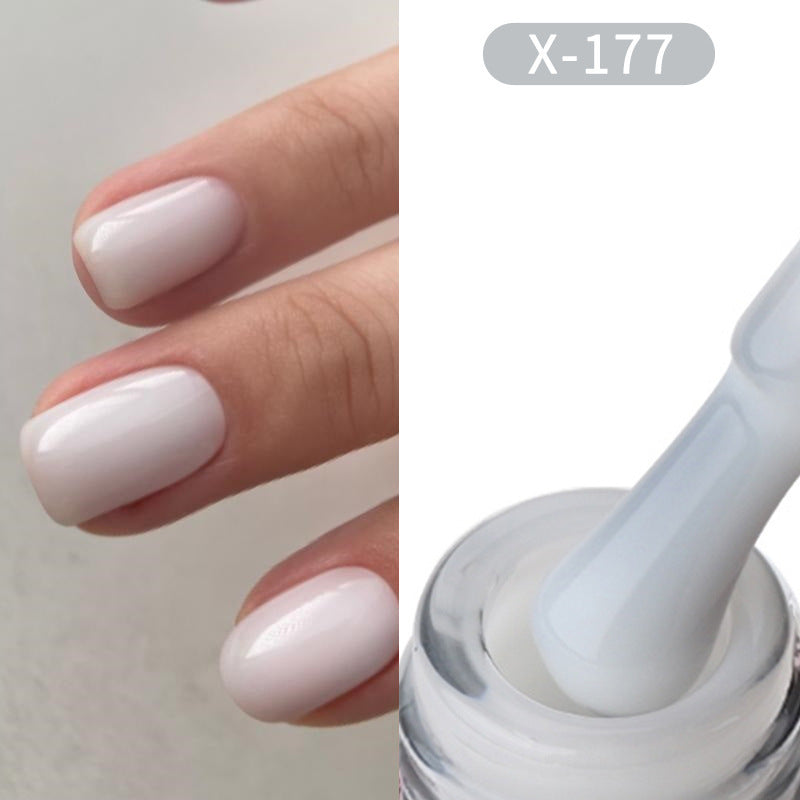 XEIJAYI UV GEL Nail Polish Nude Pink White Brown Ice Milk Colors Salon Gel Manicure Diy At Home Nail Art 7.3ml (0.25Fl. Oz)/pcs