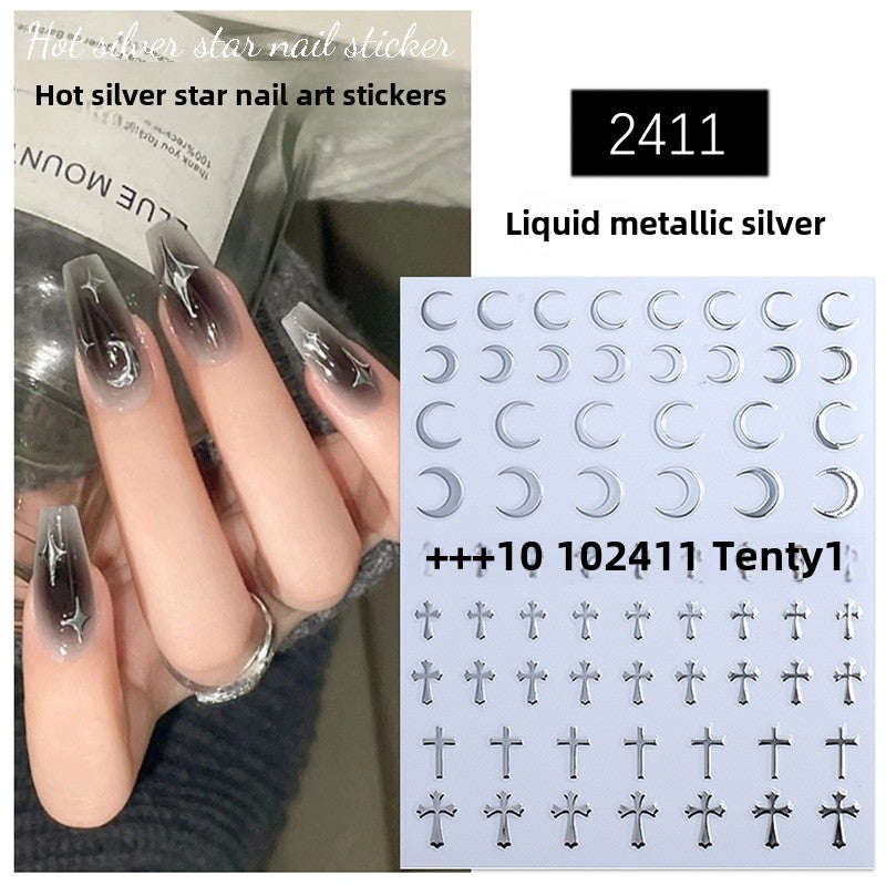 Mertallic Star Nail Stickers for Nail Art
