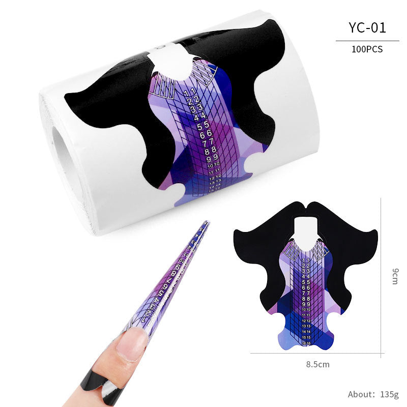 Nail art extension professional paper nail form100pcs