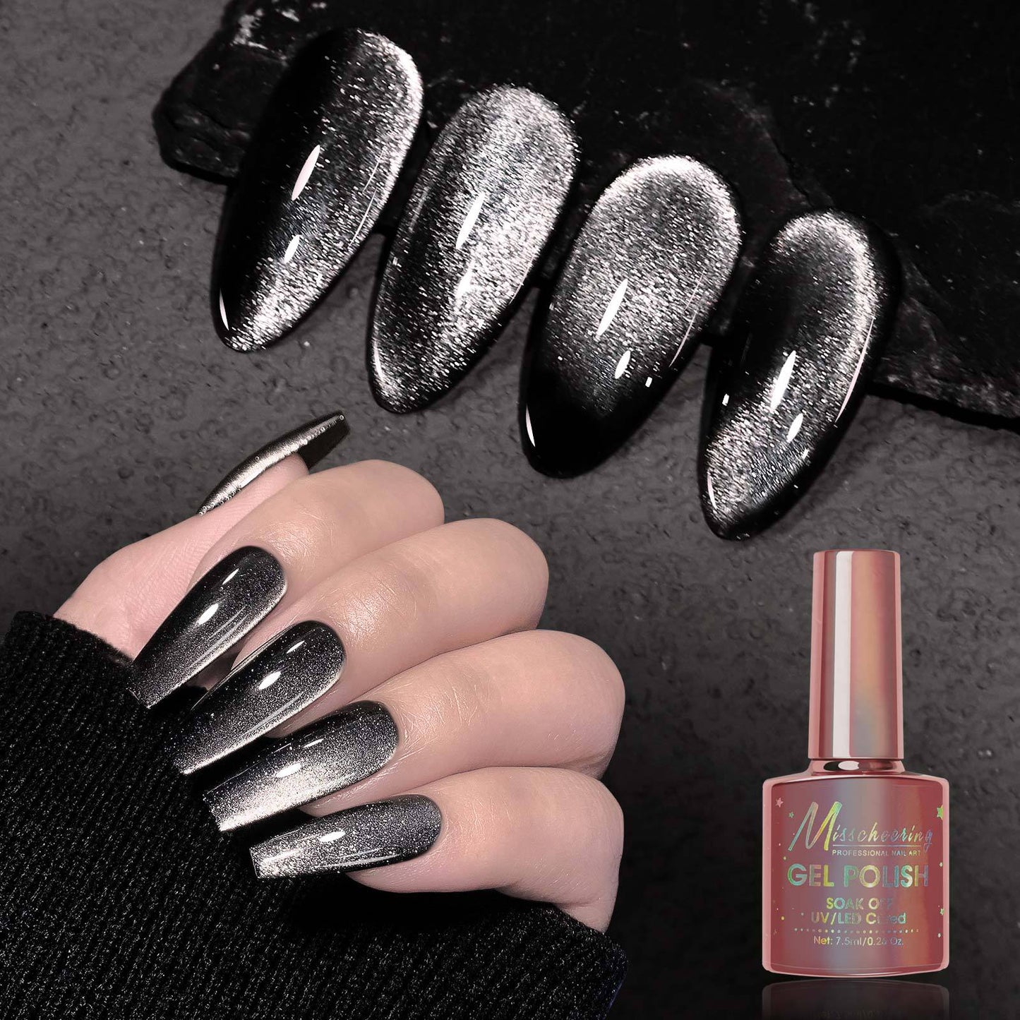 Black cateyes gel polish 7.5ml