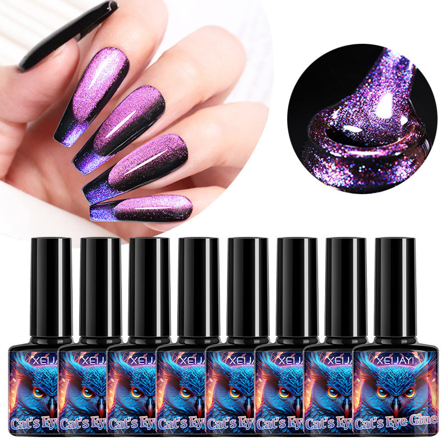 XEIJAYI 8 Colors Cat's Eye Gel Nail Polish Kit