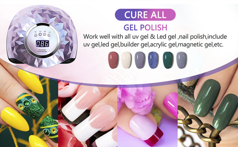 Powerful 60 LEDs LED Nail Lamp with LCD Display And 4 Timers Setting