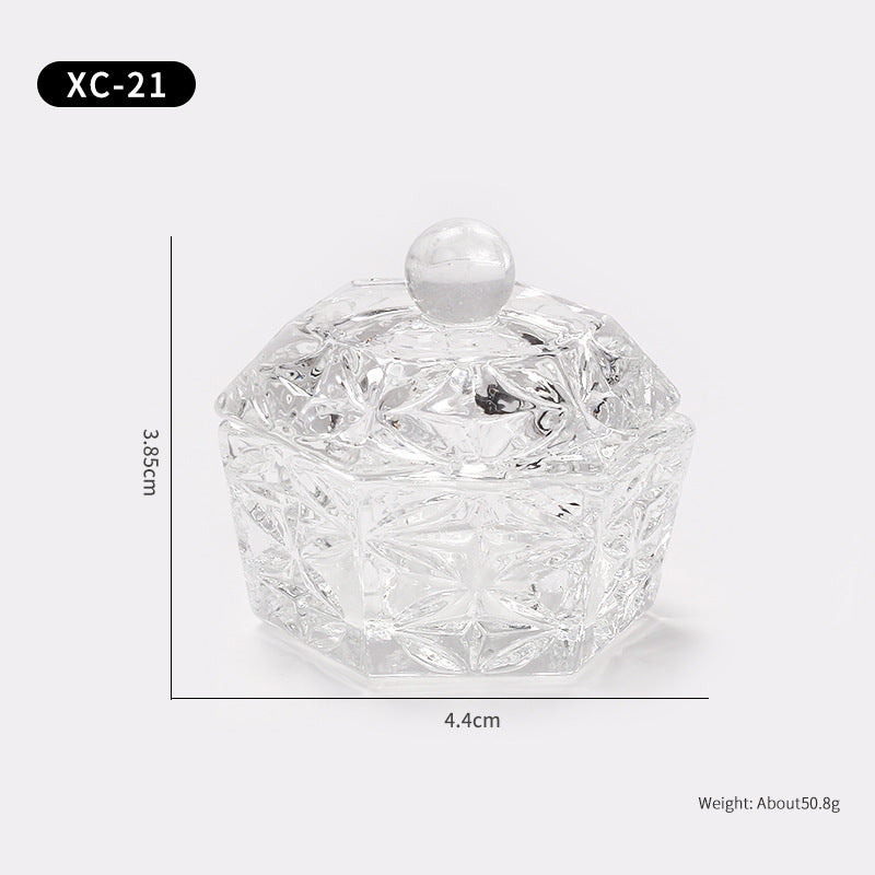 Multi-shaped Nail Art Acrylic Liquid Power Dappen Dish with Lid