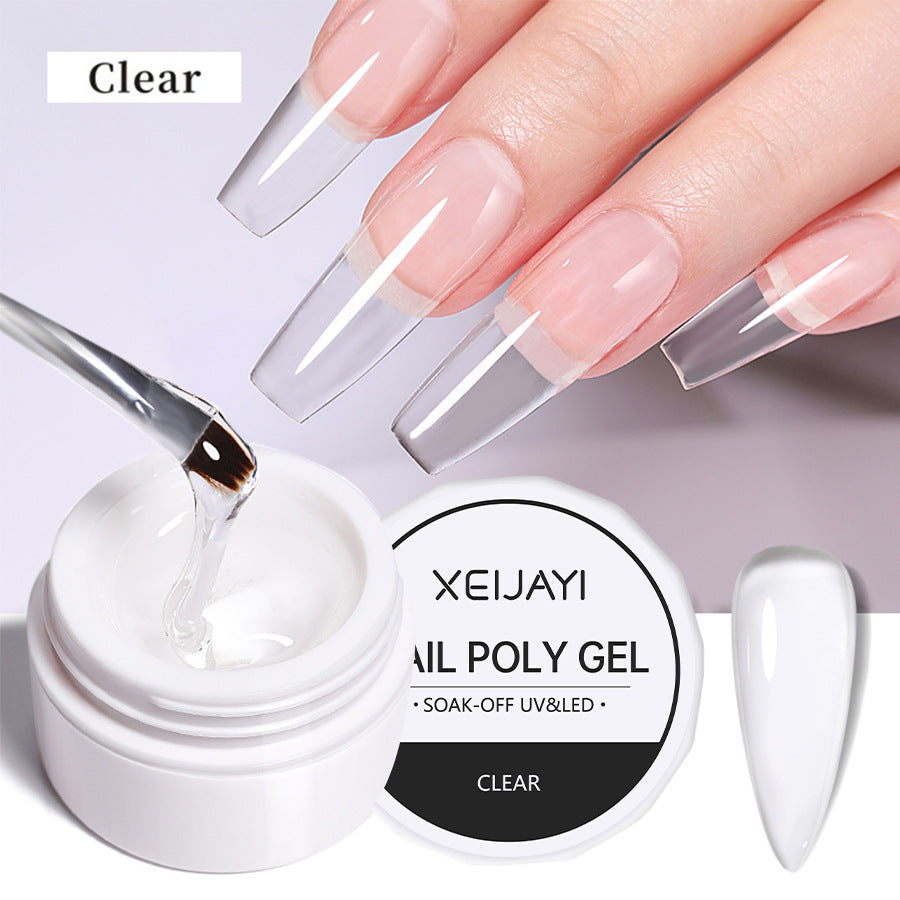 XEIJAYI 18 Colors Crystal Nail Poly Gel UV Phototherapy Glue 8g