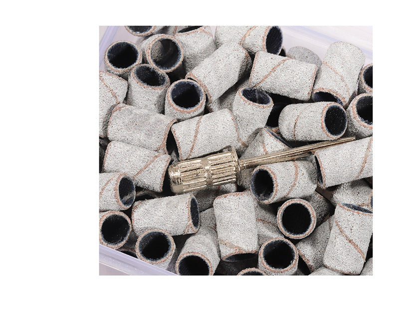 3 Color Coarse Fine Medium Grit Efile Sand Set 80#120#180# with Mandrel Nails Drill Bits
