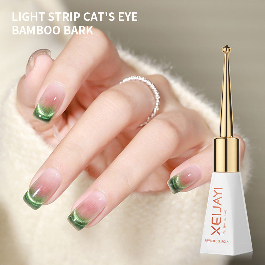 Cat's Eye Gel Polish Bamboo Green Color Soak Off UV Nail Gel Polish 10ML/PCS