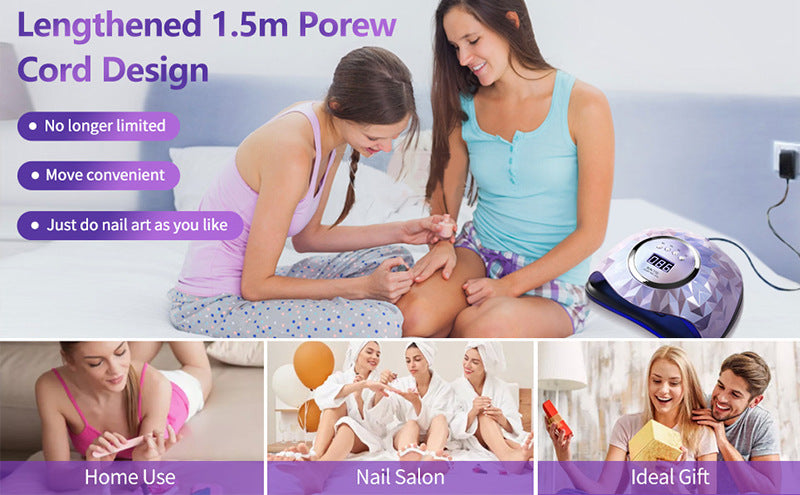 Powerful 60 LEDs LED Nail Lamp with LCD Display And 4 Timers Setting