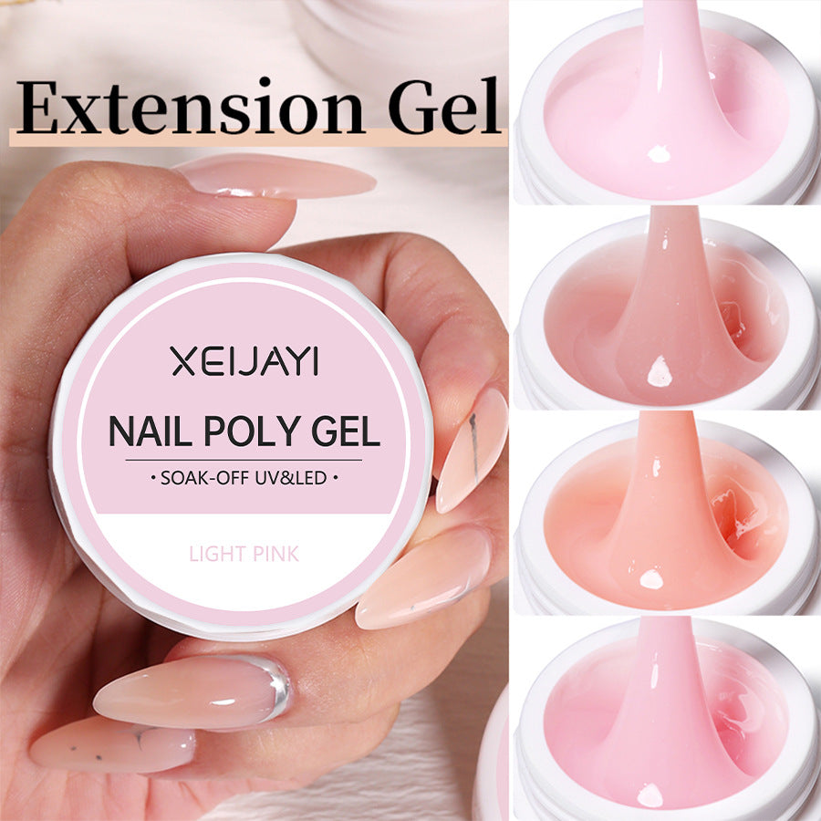 XEIJAYI 18 Colors Crystal Nail Poly Gel UV Phototherapy Glue 8g
