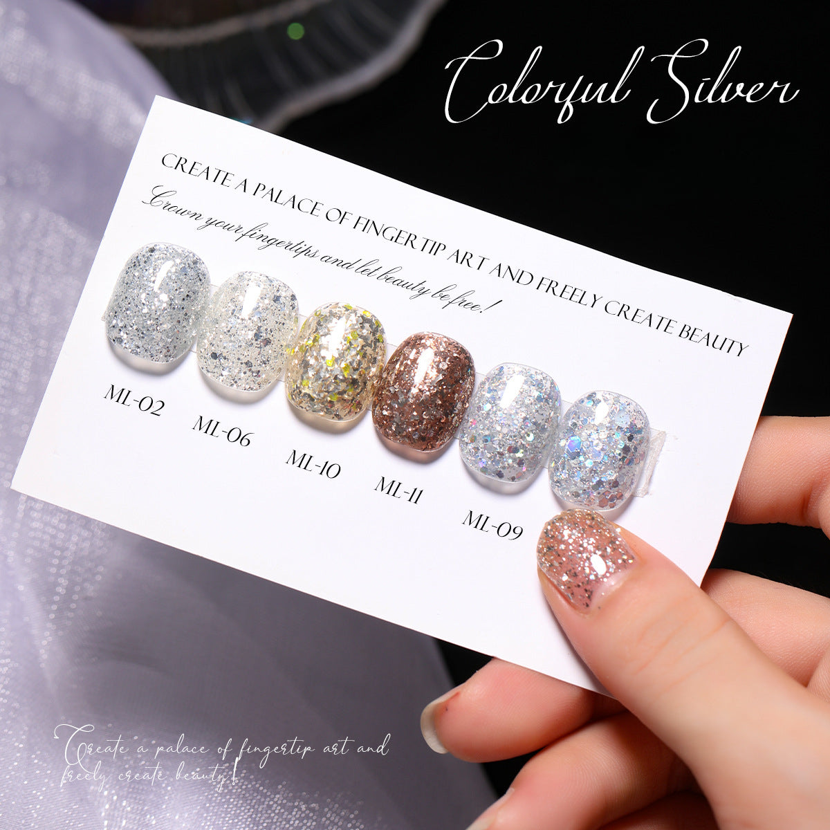MILAN 12 Colors Glitter Gel Nail Polish Kit 15ml/pcs (with Display Board)