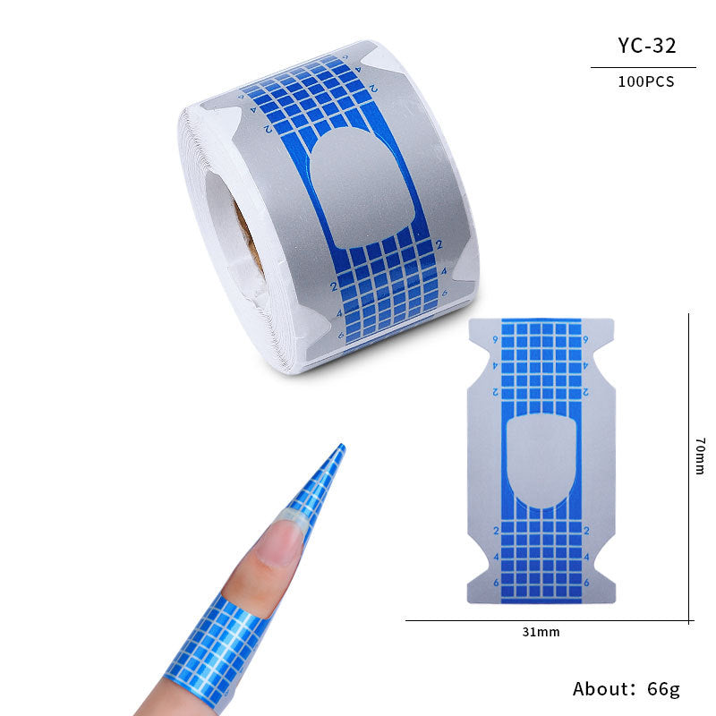 Nail art extension professional paper nail form100pcs