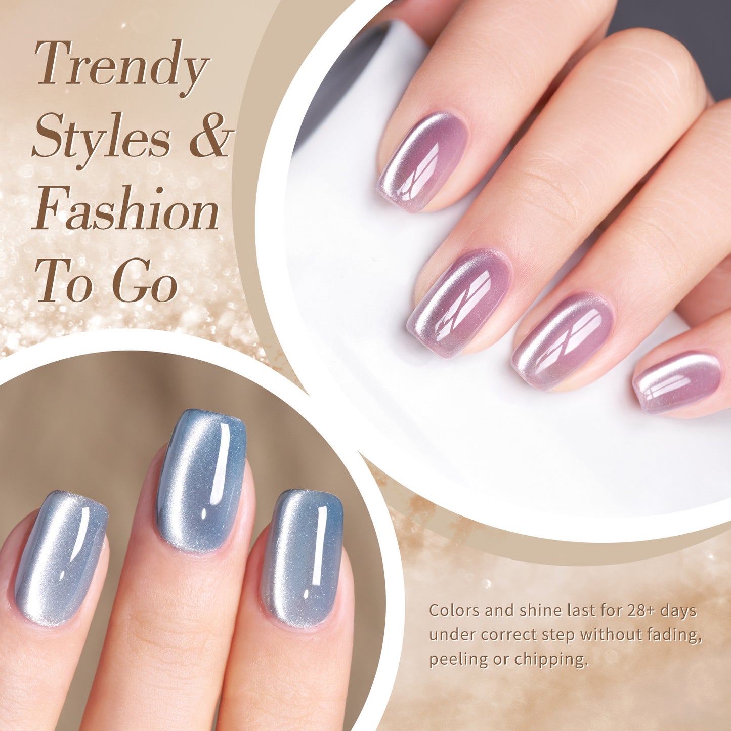 6 Colors Cat's Eye Gel Nail Polish Set 5g