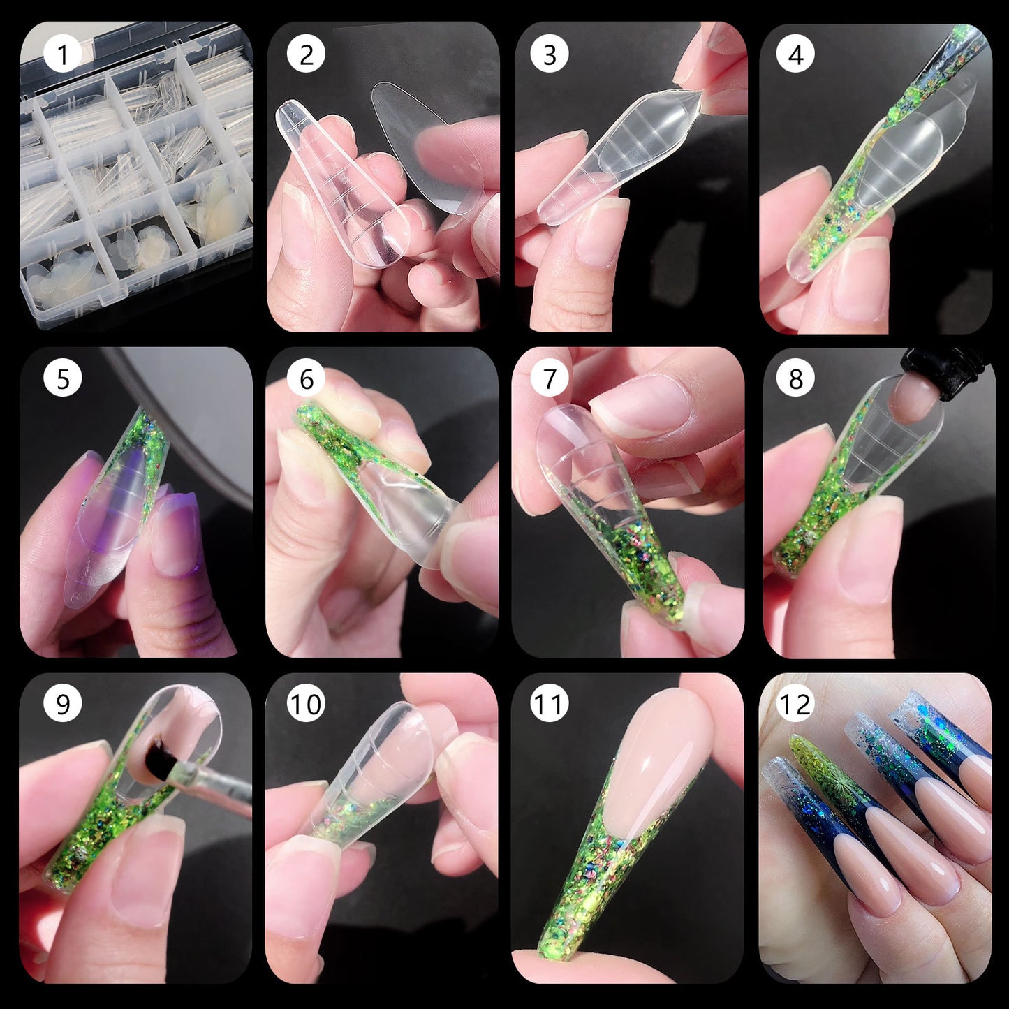 288pcs Polygel Nail Forms