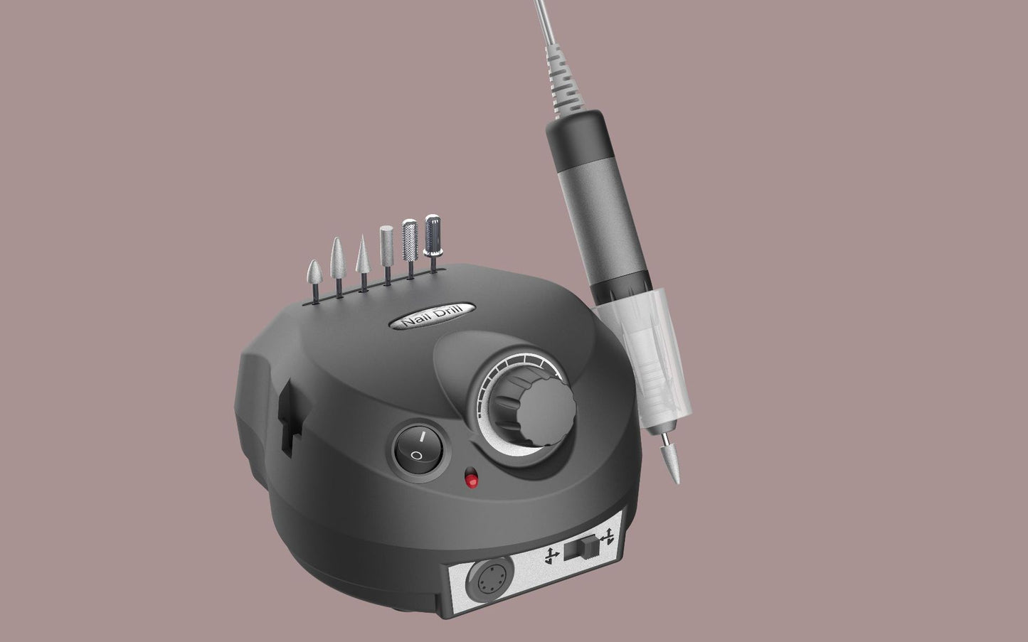 30W Professional Electric Nail File Efile Set with 6 Nail Drill Bits & Bands