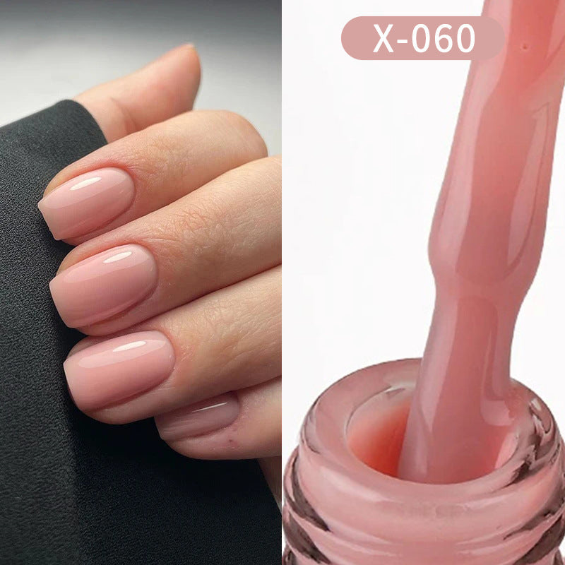 XEIJAYI UV GEL Nail Polish Nude Pink White Brown Ice Milk Colors Salon Gel Manicure Diy At Home Nail Art 7.3ml (0.25Fl. Oz)/pcs