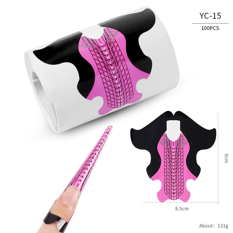 Nail art extension professional paper nail form100pcs