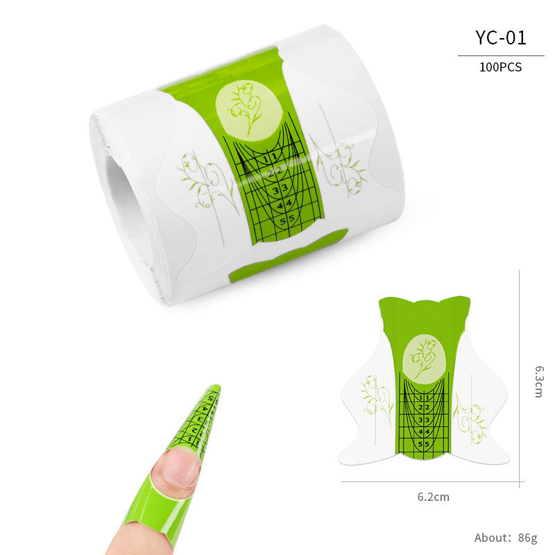 Nail art extension professional paper nail form100pcs
