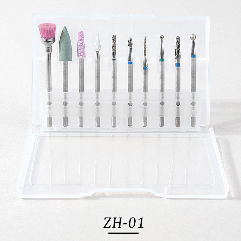 Nail Drill Bits Complete Set 10pcs