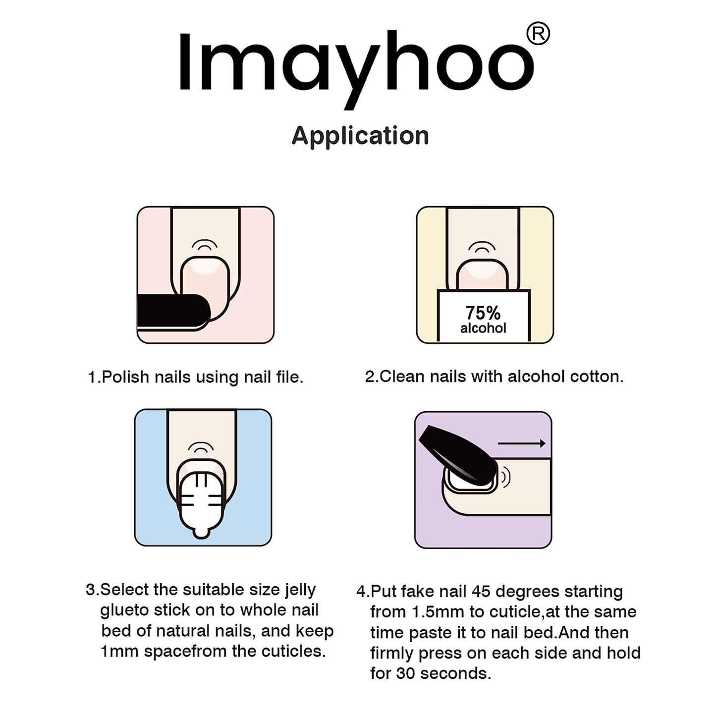 Imayhoo 5 Sets Press on Nail Tool Kits