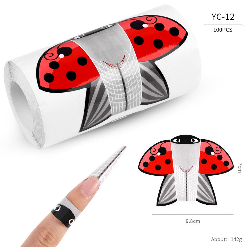Nail art extension professional paper nail form100pcs