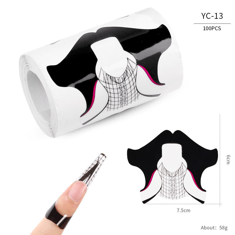 Nail art extension professional paper nail form100pcs