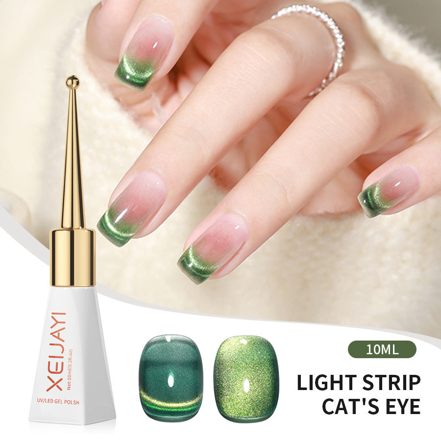 Cat's Eye Gel Polish Bamboo Green Color Soak Off UV Nail Gel Polish 10ML/PCS