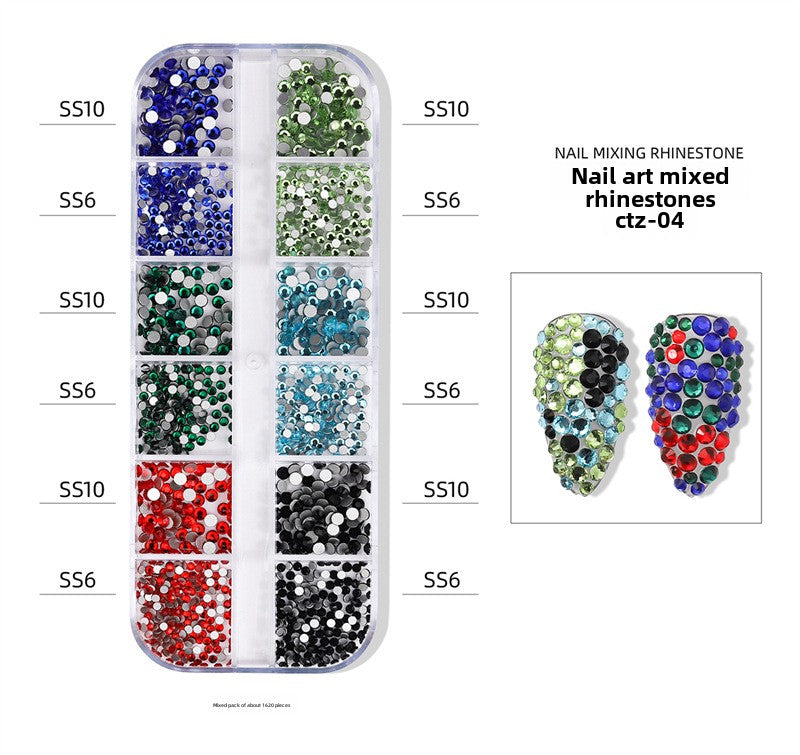 Nail Art Rhinestone Kits Flatback Colorful Rhinestones Crystals AB