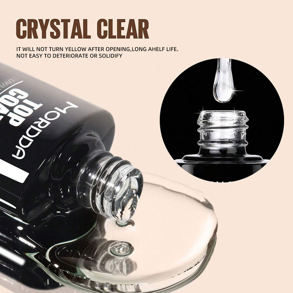 MORDDA Base Coat Top Coat Matte Top Coat Nail Art 7.3ml*3pcs/set