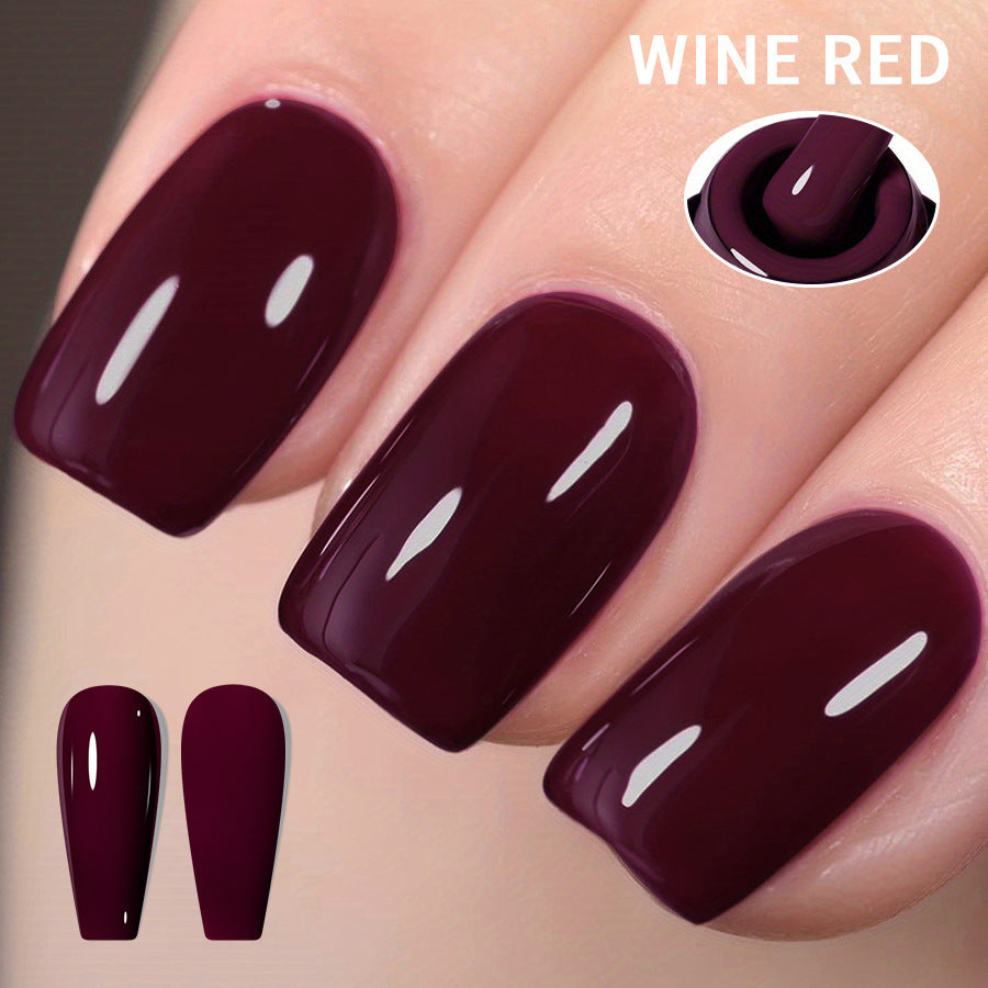 Wine Red Color Nail Gel Polish Soak Off UV Gel Polish Salon Gel Manicure Diy At Home Nail Art 7.3ml/pcs