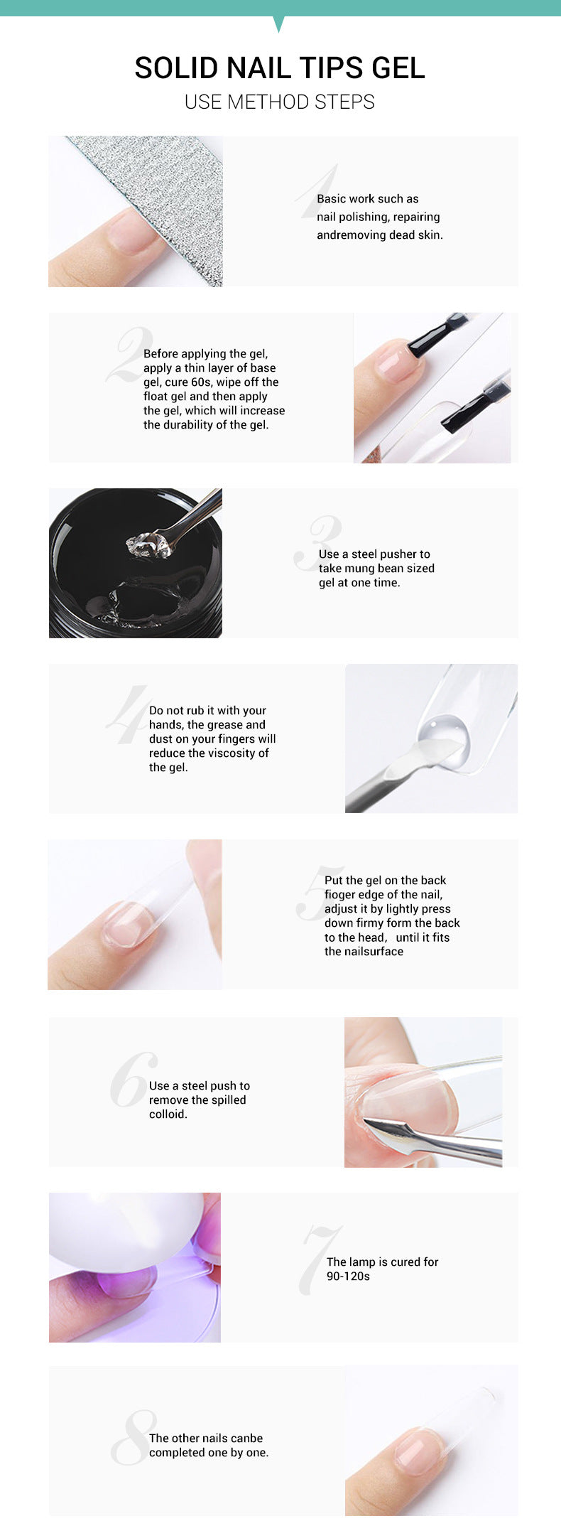 10G Solid Nail Glue Gel for Press On Nails