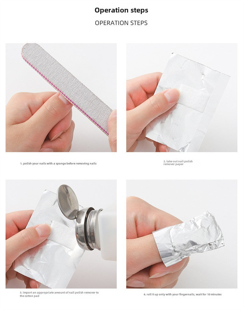 50/100 PCS Nail Polish Remover Gel Nail Foil Wraps Aluminium Soak Off Foils Cotton Pads