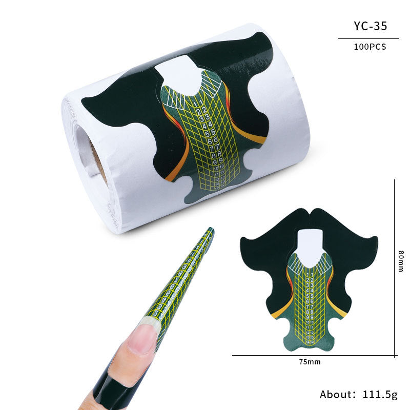 Nail art extension professional paper nail form100pcs