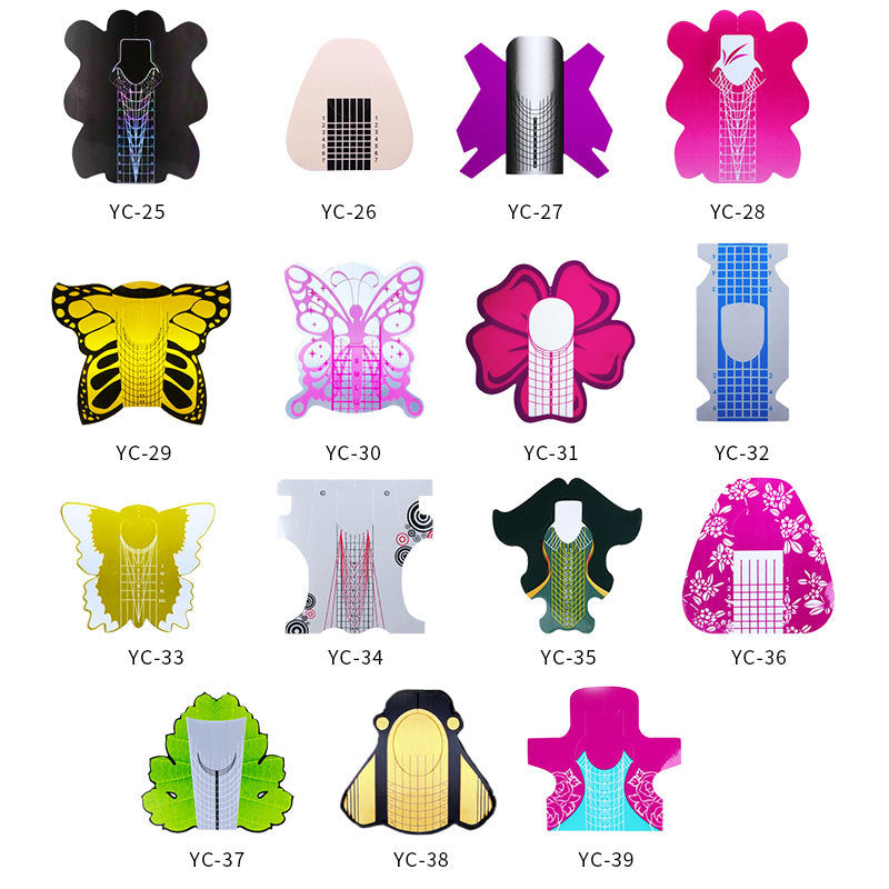 Nail art extension professional paper nail form100pcs