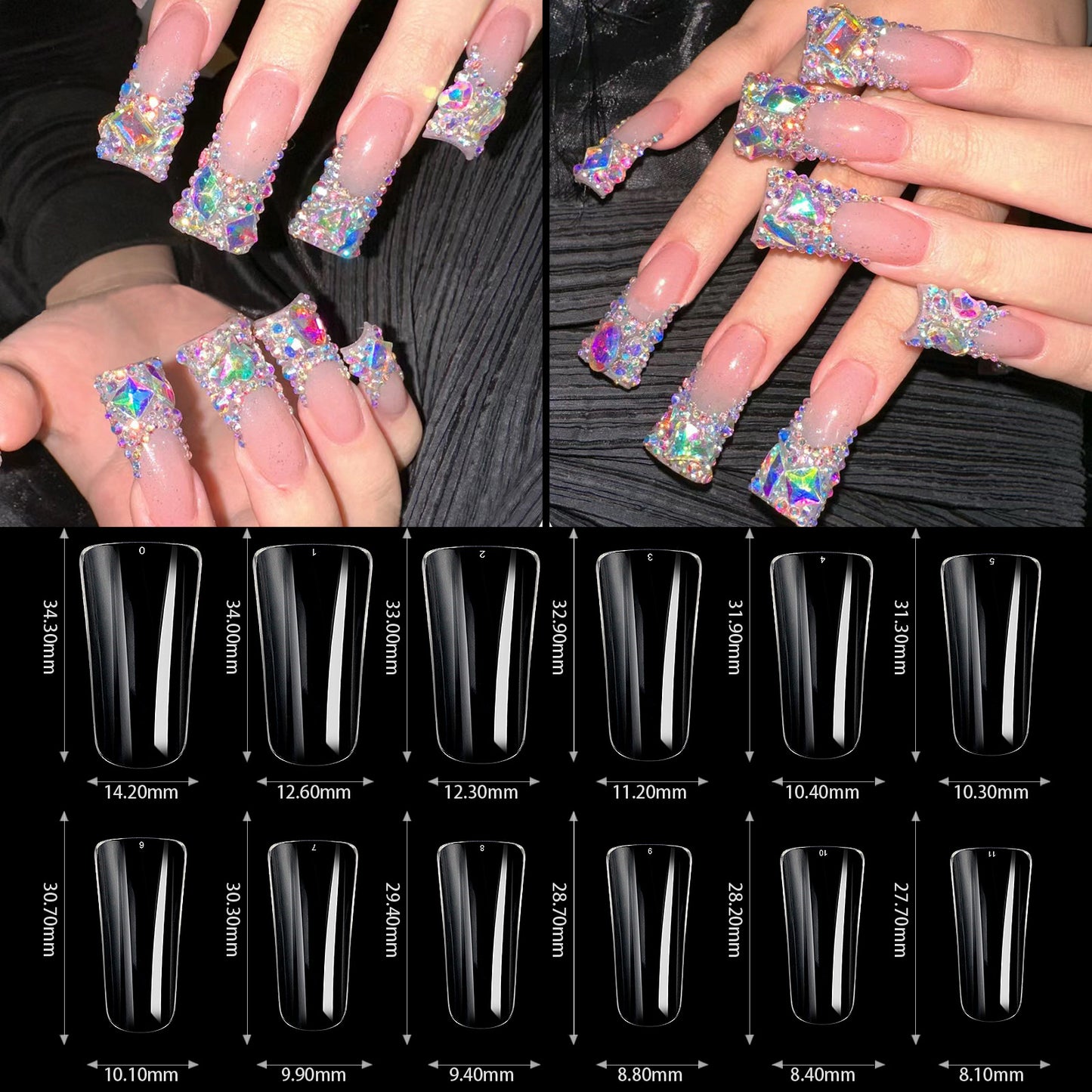 Short Nail Tips Duck Shape 504pcs/bag