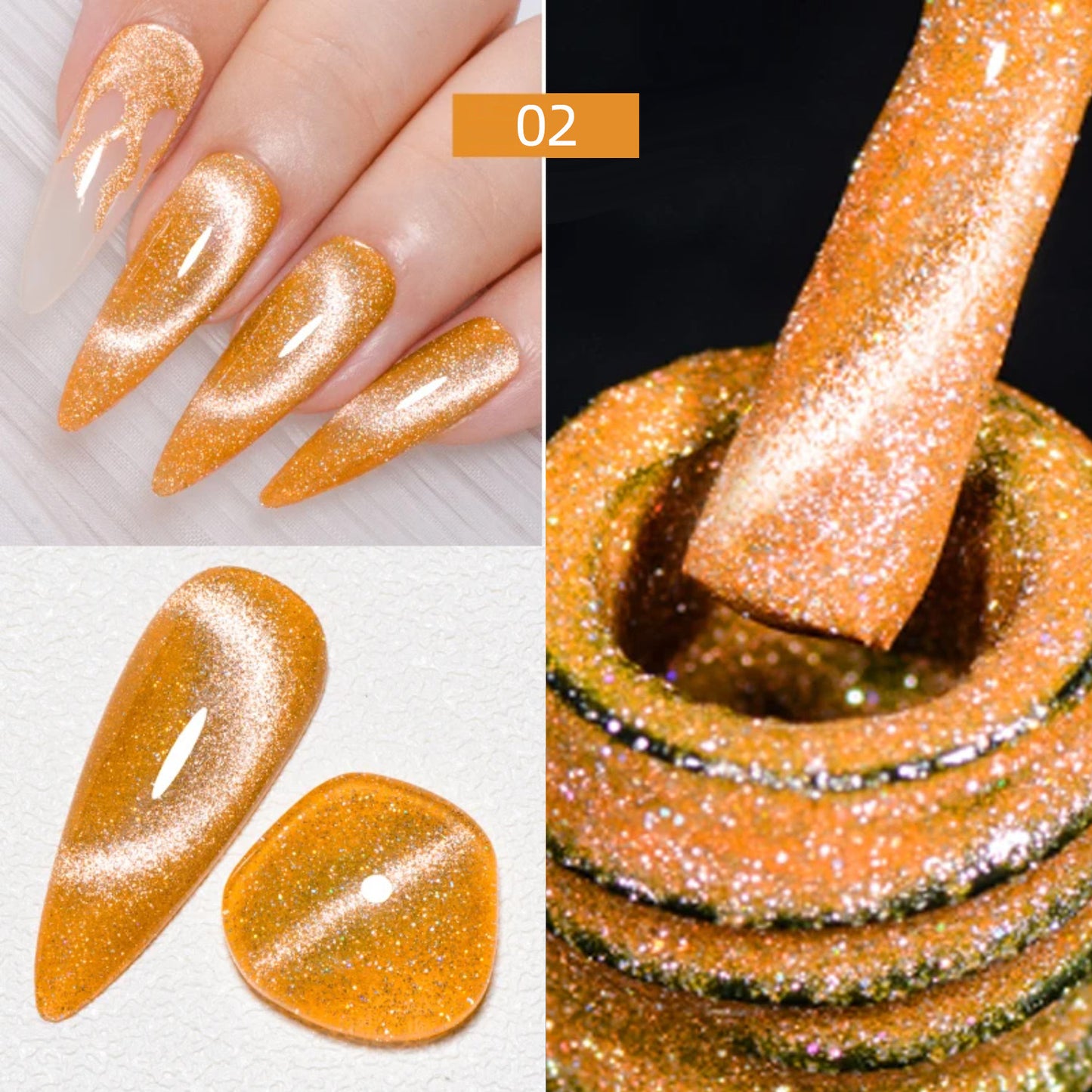 Amber Cat's Eye Gel Polish 6 Colors 10ml/PCs
