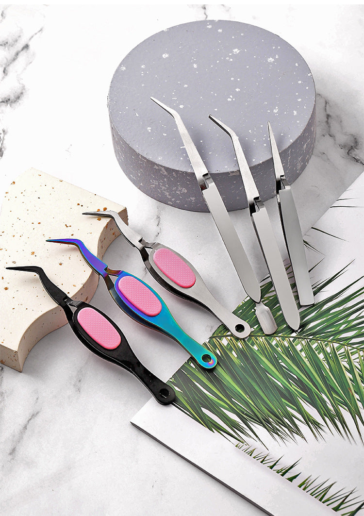 7 Style Craft Tweezers Cross Locking Craft Stainless Steel Soft Grip